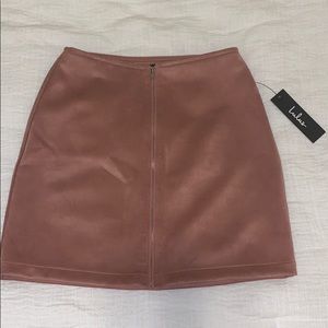 Lulus Mauve Suede Mini Skirt